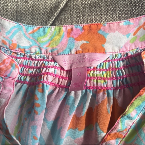 Lilly Pulitzer Elsa Top in Scuba to Cuba XLarge  Silk - Picture 3 of 6